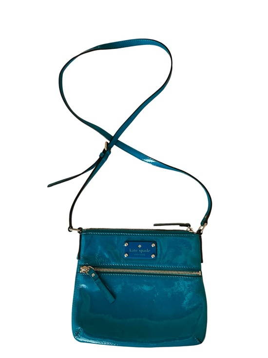 kate spade Handbags - Kate Spade Flicker Tenley Teal Patent Leather Crossbody Bag PWRU2630